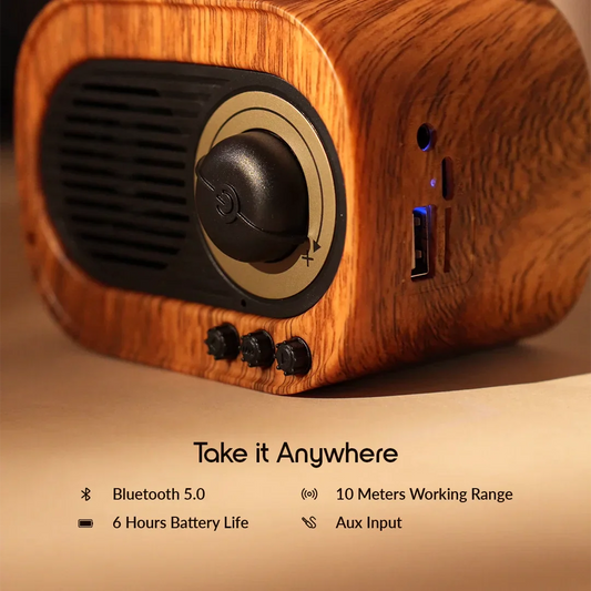 Vintage Gramophone Bluetooth Speaker by Cheerified