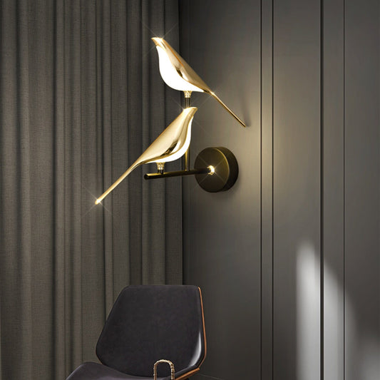 Chirpy Bird Pair Wall Light