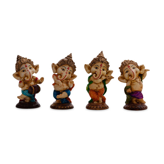 DANCING GANESHA 4 PCS SET