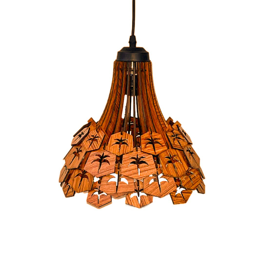 Ceiling Hanging Wooden Lamp