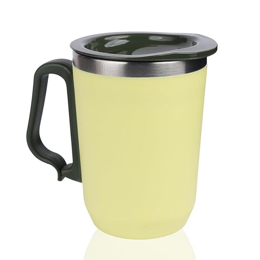 Foggy+ Stainless Steel Coffee Mug With Carabiner Handle | Leakproof Cap | Capacity 350ml Approx