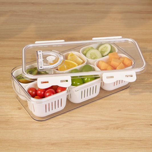 Multi Compartment Transparent Storage Box