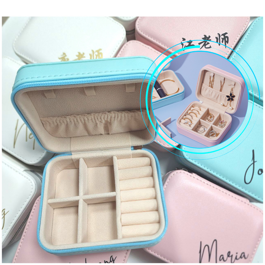 Personalised Portable Jewelry Box | Mini Travel Jewellery Storage Case