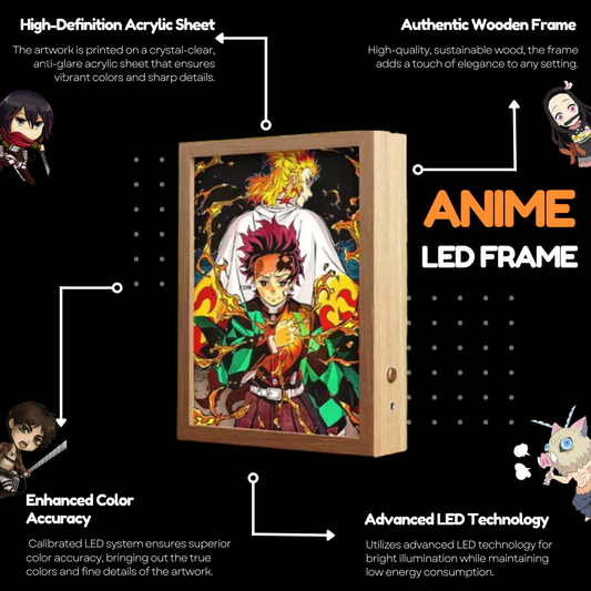 Tanjiro Demon Slayer Anime Light Frame