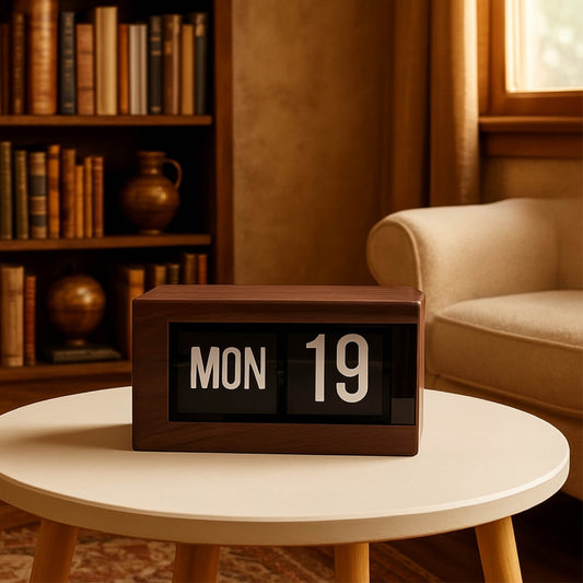 Digital Flip Down Clock Unique Auto Turn Page Desktop Calendar Clock