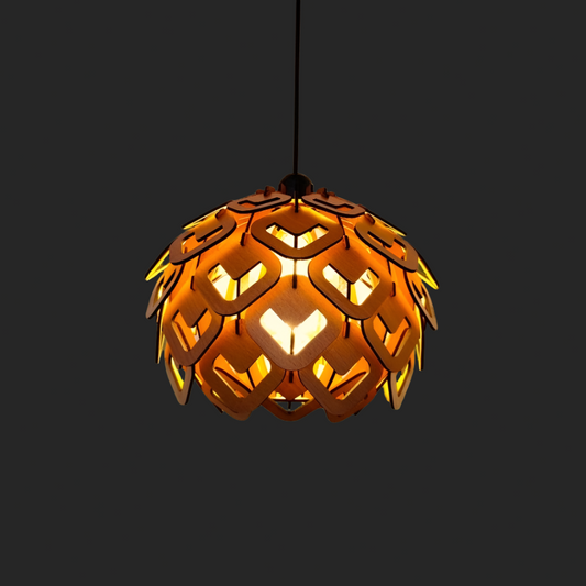 Lotus heart Ceiling Wooden chandelier Lamp