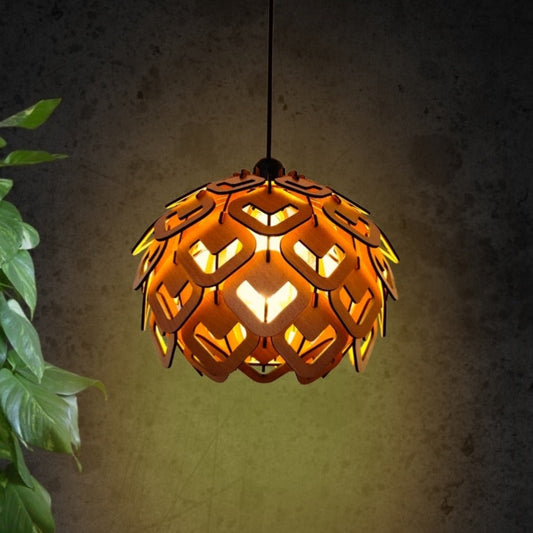 Lotus heart Ceiling Wooden chandelier Lamp