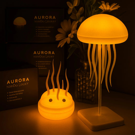LED Cute Jellyfish Voice Control Rechargeable Night Lamp