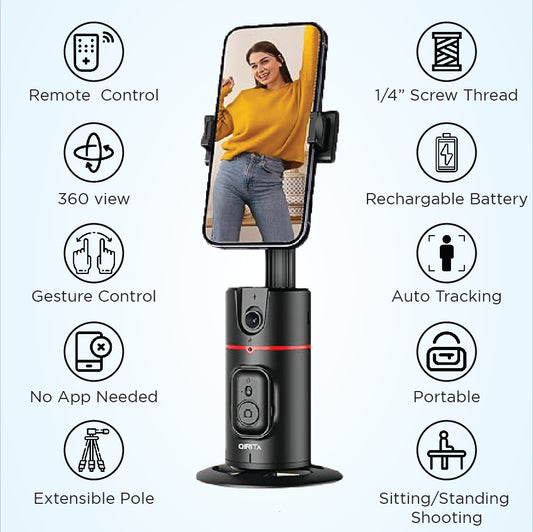 360° Rotating Auto Face Tracking Tripod