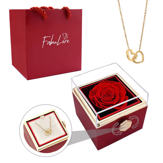 Necklace Real Rose Gift Box