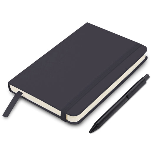 Classic Notebook Gift Set: A5 Elastic Notebook With Flat Pen