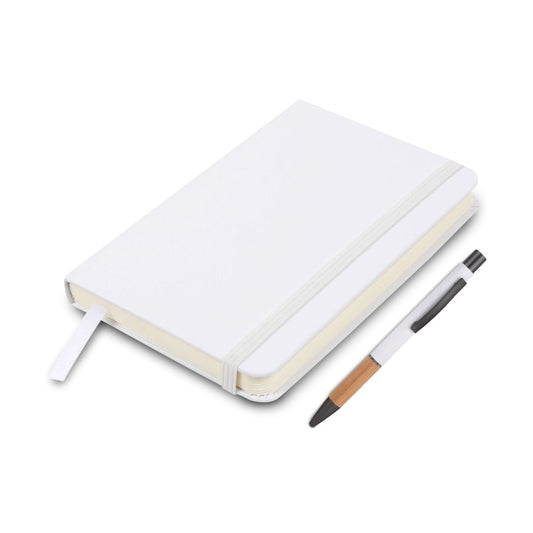 Classic Notebook Gift Set: A5 Elastic Notebook With Metal Bamboo Pen