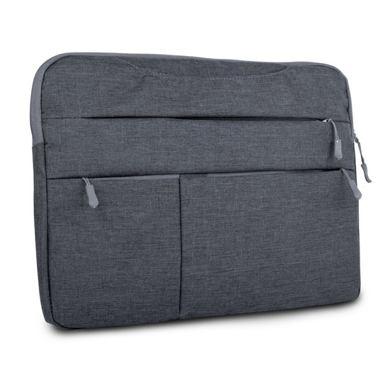 Laptop Sleeve With Soft Inner Lining | 6 Outside Spacious Pockets | Soft Touch Fabric For Gadget Protection